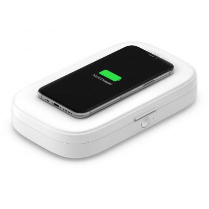 Belkin Boost Charge UV Sterilizer With Wireless Charger 10W - поставка за безжично зареждане и UV стерилизатор за мобилни устройства (бял)  4