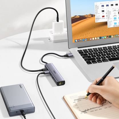Ugreen USB-A Multifunctional Hub - мултифункционален хъб за свързване на допълнителна периферия за устройства с USB-A (тъмносив) 11