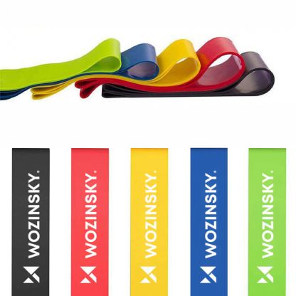 Wozinsky Rubber Exercise Bands For Home Gym - комплект еластични ластици с различно съпторивление (5 броя) (цвятен) 8