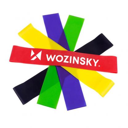 Wozinsky Rubber Exercise Bands For Home Gym - комплект еластични ластици с различно съпторивление (5 броя) (цвятен) 10