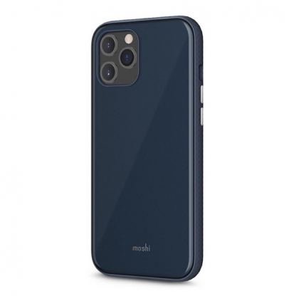 Moshi iGlaze Slim Hardshell SnapTo Case - хибриден удароустойчив кейс за iPhone 12 Pro Max (син) 2