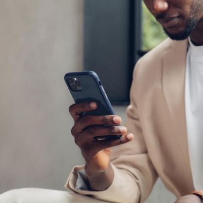 Moshi iGlaze Slim Hardshell SnapTo Case - хибриден удароустойчив кейс за iPhone 12 Pro Max (син) 4