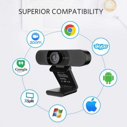 eMeet C960 Web Camera FullHD 1080p - FullHD 1080p уеб видеокамера с микрофон (черен) 8