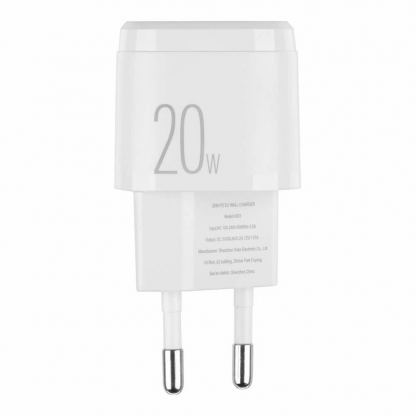 Tactical Base Plug Mini 20W Wall Charger - захранване за ел. мрежа 20W с USB-C изход и технология за бързо зареждане (бял) 2