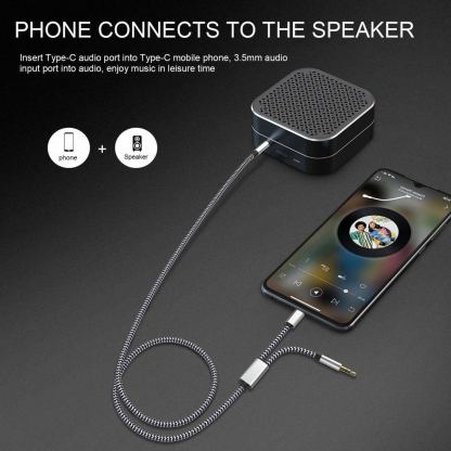 4smarts MatchCord Active USB-C Male to 2x3.5 mm Male Cable - активен кабел USB-C мъжко към 2x3.5 мм мъжко за устройства с USB-C порт (100 см) (черен) 3