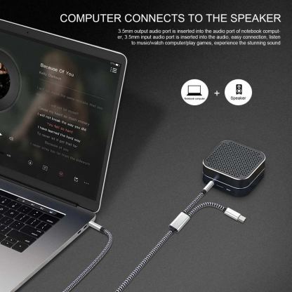 4smarts MatchCord Active USB-C Male to 2x3.5 mm Male Cable - активен кабел USB-C мъжко към 2x3.5 мм мъжко за устройства с USB-C порт (100 см) (черен) 4