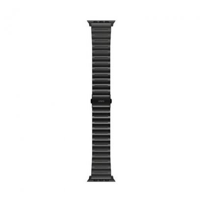 Uniq Strova Stainless Steel Band - стоманена каишка за Apple Watch 42мм, 44мм, 45мм (тъмносив) 6