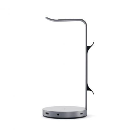 Satechi Aluminium USB Headphone Stand - дизайнерска алуминиева поставка за слушалки с USB-A изходи (тъмносив) 4