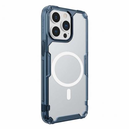 Nillkin Nature TPU Pro Magnetic Case - хибриден удароустойчив кейс с MagSafe за iPhone 13 Pro Max (син) 2