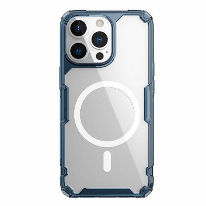 Nillkin Nature TPU Pro Magnetic Case - хибриден удароустойчив кейс с MagSafe за iPhone 13 Pro Max (син) 8