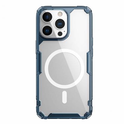 Nillkin Nature TPU Pro Magnetic Case - хибриден удароустойчив кейс с MagSafe за iPhone 13 Pro (син) 8