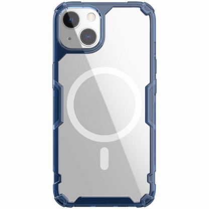 Nillkin Nature TPU Pro Magnetic Case - хибриден удароустойчив кейс с MagSafe за iPhone 13 (син) 7