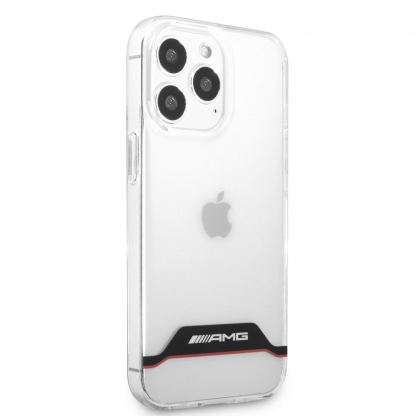 AMG Red Stripes Hard Case - дизайнерски кейс с висока защита за iPhone 13 Pro Max (прозрачен) 3