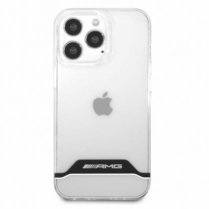 AMG White Stripes Hard Case - дизайнерски кейс с висока защита за iPhone 13 Pro (прозрачен) 2