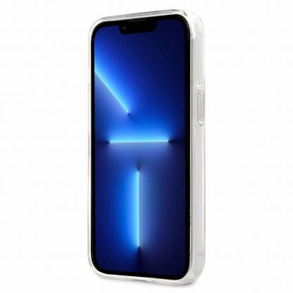 AMG White Stripes Hard Case - дизайнерски кейс с висока защита за iPhone 13 Pro (прозрачен) 4