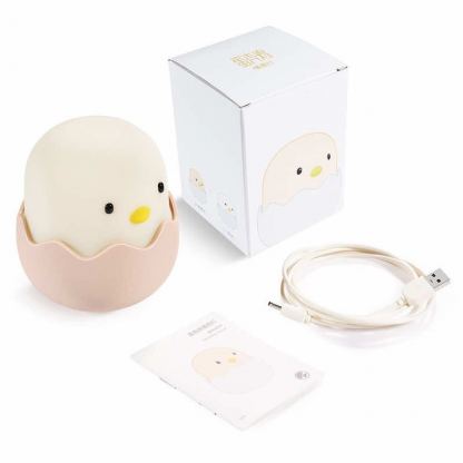 Bedside Night Lamp Chicken - силиконова детска нощна лампа с топла светлина (бял) 6