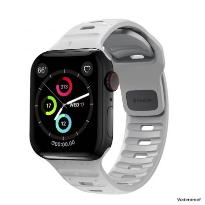 Nomad Sport Strap V2 - силиконова каишка за Apple Watch 42мм, 44мм, 45мм (сив) 3