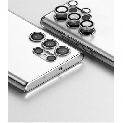Ringke Metal Camera Lens Frame Glass - предпазни стъклени лещи за камерата на Samsung Galaxy S22 Ultra (черен) 9