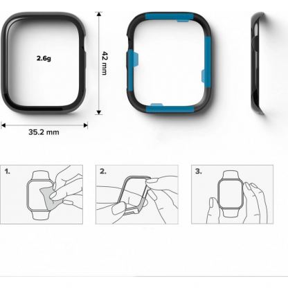 Ringke Bezel Styling Stainless Steel - рамка от неръждаема стомана с висока степен на защита за Apple Watch 7 41мм (черен) 7