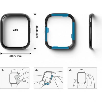 Ringke Bezel Styling Stainless Steel - рамка от неръждаема стомана с висока степен на защита за Apple Watch 7 45мм (черен) 7