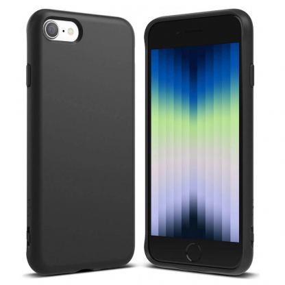 Ringke Air S Case - силиконов (TPU) калъф за iPhone SE (2022), iPhone SE (2020), iPhone 8, iPhone 7 (черен)