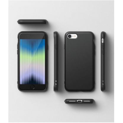 Ringke Air S Case - силиконов (TPU) калъф за iPhone SE (2022), iPhone SE (2020), iPhone 8, iPhone 7 (черен) 8
