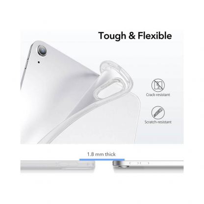 ESR Project Zero Slim Clear Case - удароустойчив силиконов (TPU) калъф за iPad Air 5 (2022), iPad Air 4 (2020) (прозрачен) 3