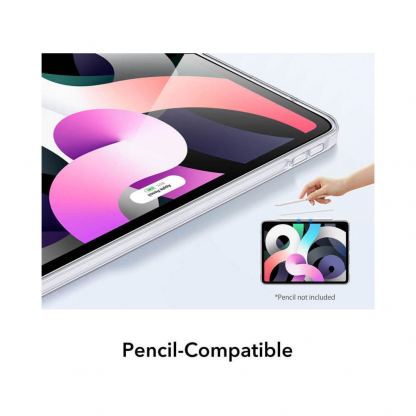 ESR Project Zero Slim Clear Case - удароустойчив силиконов (TPU) калъф за iPad Air 5 (2022), iPad Air 4 (2020) (прозрачен) 5