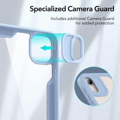 ESR Rebound Hybrid Case 360 - полиуретанов калъф с отделящ се кейс и поставка за iPad Air 5 (2022), iPad Air 4 (2020) (зелен-прозрачен) 6