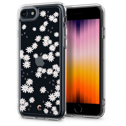 Spigen Cyrill Cecile Case White Daisy - хибриден кейс с висока степен на защита за iPhone SE (2022), iPhone SE (2020), iPhone 8, iPhone 7 (цветни мотиви) 2