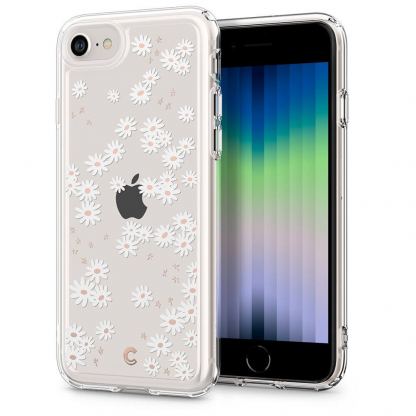 Spigen Cyrill Cecile Case White Daisy - хибриден кейс с висока степен на защита за iPhone SE (2022), iPhone SE (2020), iPhone 8, iPhone 7 (цветни мотиви) 3