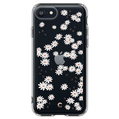 Spigen Cyrill Cecile Case White Daisy - хибриден кейс с висока степен на защита за iPhone SE (2022), iPhone SE (2020), iPhone 8, iPhone 7 (цветни мотиви) 4
