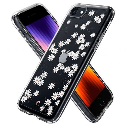 Spigen Cyrill Cecile Case White Daisy - хибриден кейс с висока степен на защита за iPhone SE (2022), iPhone SE (2020), iPhone 8, iPhone 7 (цветни мотиви) 7