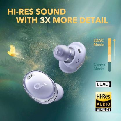 Anker Soundcore Liberty 3 Pro TWS Noise-Cancelling Earbuds - безжични блутут слушалки с кейс за мобилни устройства (лилав) 5