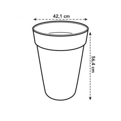 Elho Loft Urban Flower Pot 42 - голяма саксия със специален резервоар за събиране на вода (кафяв) 4