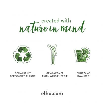 Elho Loft Urban Flower Pot 42 - голяма саксия със специален резервоар за събиране на вода (кафяв) 5