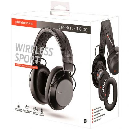 Plantronics BackBeat Fit 6100 - безжични слушалки с микрофон за мобилни устройства с Bluetooth (черен) 3