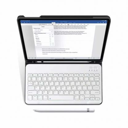 Tech-Protect SC Pen Case and Bluetooth Keyboard - кожен калъф и безжична блутут клавиатура за iPad Air 5 (2022), iPad Air 4 (2020) (черен) 2