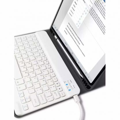 Tech-Protect SC Pen Case and Bluetooth Keyboard - кожен калъф и безжична блутут клавиатура за iPad Air 5 (2022), iPad Air 4 (2020) (черен) 5