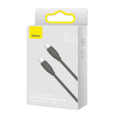 Baseus Jelly USB-C to USB-C Cable 100W - кабел с бързо зареждане за устройства с USB-C порт (200 см) (черен) 6