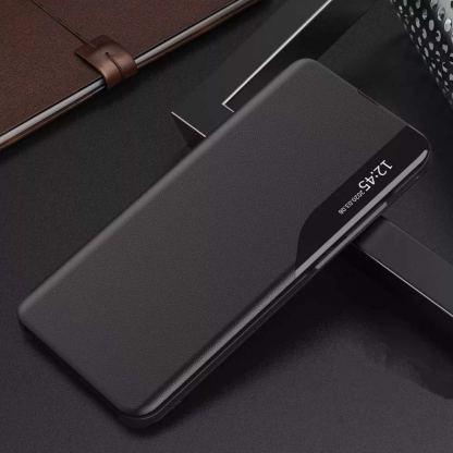 Tech-Protect Smart View Leather Flip Case - кожен калъф, тип портфейл за Samsung Galaxy S23 Plus (черен) 7