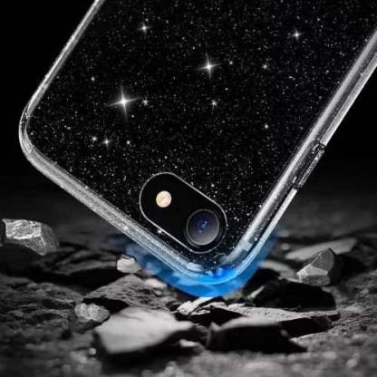 Tech-Protect Glitter TPU Clear Case - силиконов (TPU) калъф за iPhone SE (2022), iPhone SE (2020), iPhone 8, iPhone 7 (прозрачен) 2