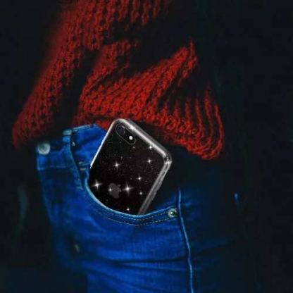 Tech-Protect Glitter TPU Clear Case - силиконов (TPU) калъф за iPhone SE (2022), iPhone SE (2020), iPhone 8, iPhone 7 (прозрачен) 3