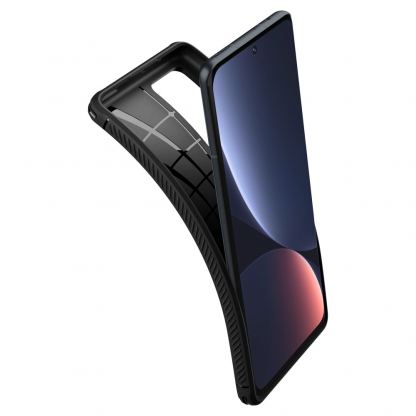 Spigen Rugged Armor Case - тънък качествен силиконов (TPU) калъф за Xiaomi 12 Pro (черен) 6
