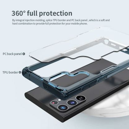 Nillkin Nature TPU Pro Case - хибриден удароустойчив кейс с Samsung Galaxy S22 Ultra (прозрачен) 8