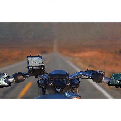 Romoss UR01 Powerbank 10000mAh - външна батерия с два USB-A изхода и поставка за телефон за кормилото на велосипед (черен) 3