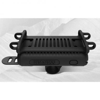Romoss UR01 Powerbank 10000mAh - външна батерия с два USB-A изхода и поставка за телефон за кормилото на велосипед (черен) 6