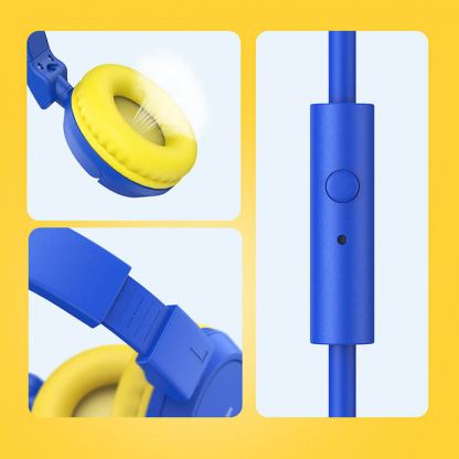 Joyroom Kids On-Ear Headphones - слушалки подходящи за деца (син) 7