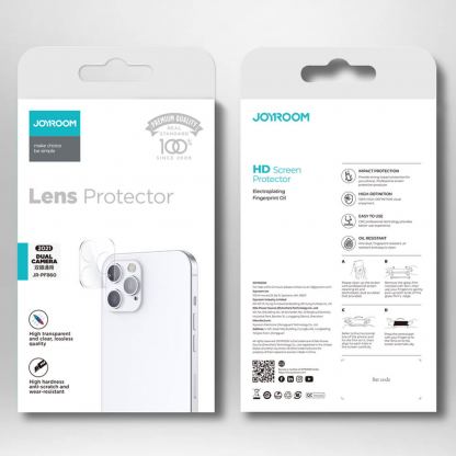 Joyroom Mirror Lens Camera Tempered Glass Protector - предпазно стъклено защитно покритие за камерата на iPhone 13 Pro, iPhone 13 Pro Max (прозрачен) 4