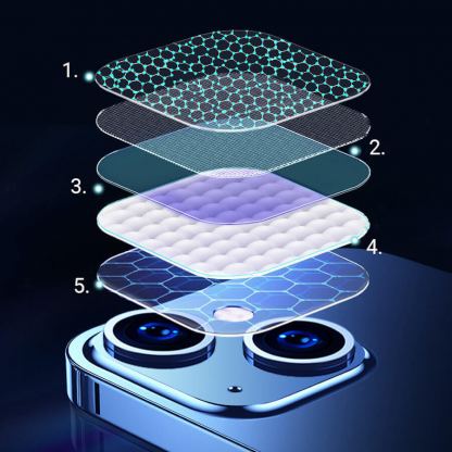 Joyroom Mirror Lens Camera Tempered Glass Protector - предпазно стъклено защитно покритие за камерата на iPhone 13 Pro, iPhone 13 Pro Max (прозрачен) 9